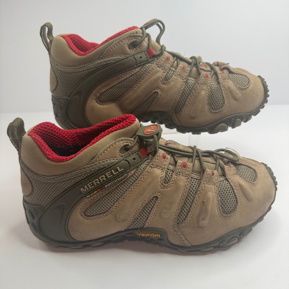 Merrell Chameleon Stretch Womens 8.5 Hiking Shoes Tan Brown Vibram Low Top 0506